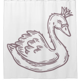 Kronenschwan Duschvorhang