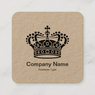 Kronensymbol - Kraft Quadratische Visitenkarte