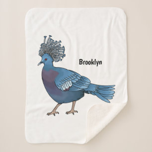 Kronentaube-Vogel-Cartoon-Illustration Sherpadecke