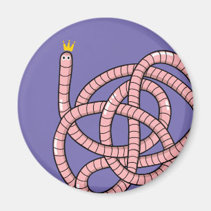 Kronenwurm aus Cartoon Magnet