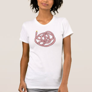 Kronenwurm aus Cartoon T-Shirt