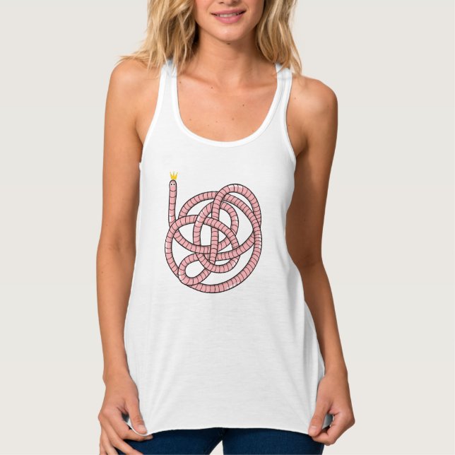 Kronenwurm aus Cartoon Tank Top (Vorderseite)