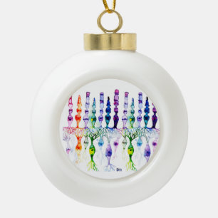 Kronenzellen Stammzellen und bipolare Neuronen der Keramik Kugel-Ornament