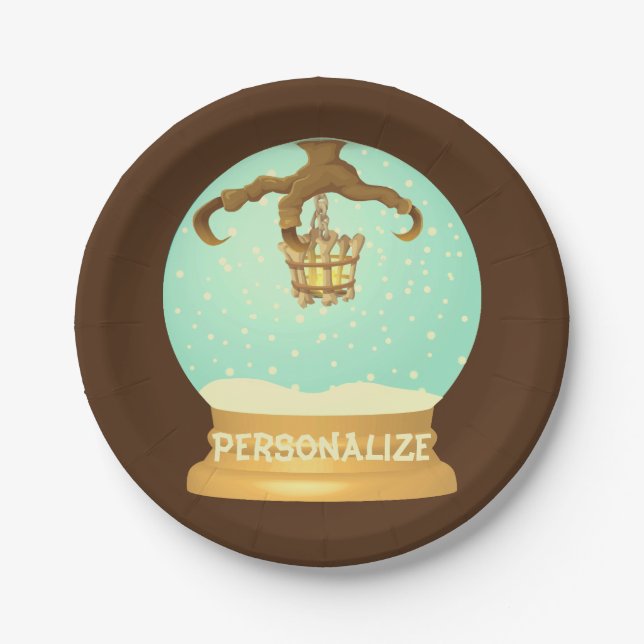 Kronleuchter aus Schneegalon und Kronleuchter Pappteller (Vorderseite)