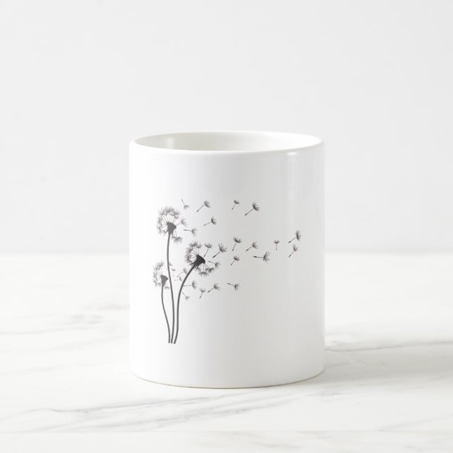 Kronleuchter aus schwarzer Wildblume Kaffeetasse (Mittel)