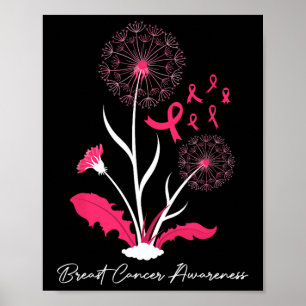 Kronleuchter Brustkrebs-Bewusstsein rosa Schleifen Poster