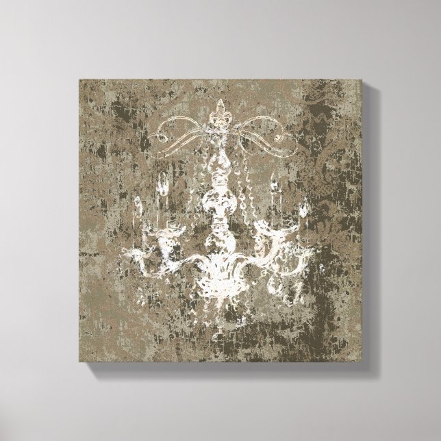 Kronleuchter Elegance CHANGE FARBE ~ Wrapped Canva Leinwanddruck (Vorderseite)