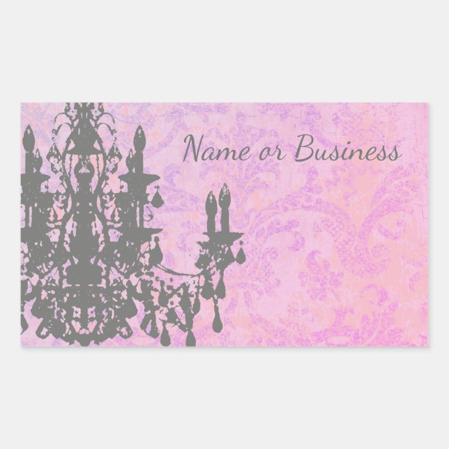 Kronleuchter - FARBE / FORM / GRÖSSE Rechteckiger Aufkleber (Vorderseite)