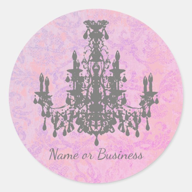 Kronleuchter - FARBE / FORM / GRÖSSE Runder Aufkleber (Vorderseite)