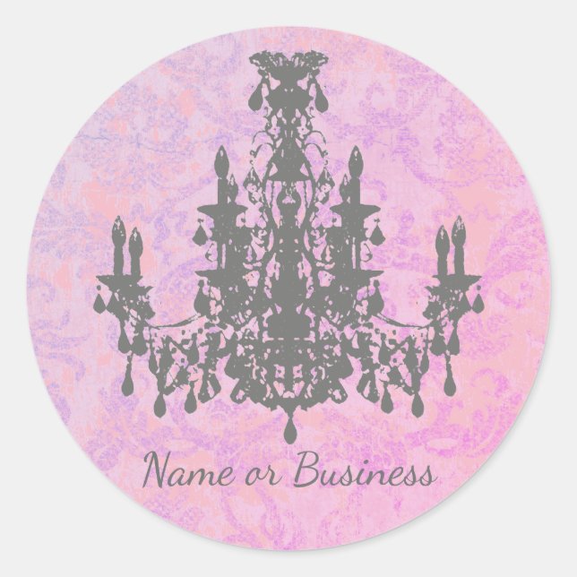 Kronleuchter - FARBE / FORM / GRÖSSE Runder Aufkleber (Vorderseite)