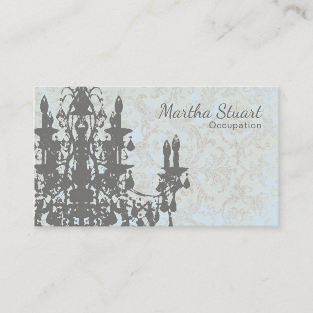 Kronleuchter-FARBE/PAPIER/GRÖSSE-OPTIONEN - Visitenkarte (Vorderseite)