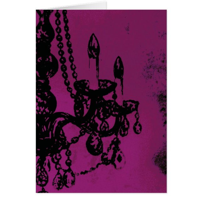 Kronleuchter Glamour ~ Karte / Einladungen (Vorne)