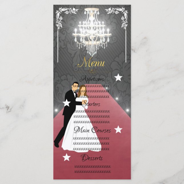 Kronleuchter Menükarte (Vorderseite)