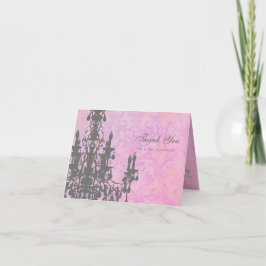 Kronleuchter - Monogramm mit weißem Umschlag / Dankeskarte