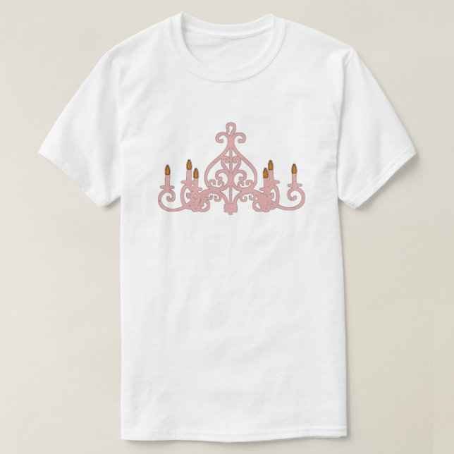 Kronleuchter Pink ~ PLUS SIZE bis 6x / Shirt (Design vorne)