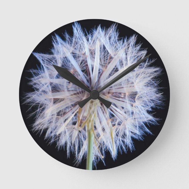 Kronleuchter (Taraxacum Officinale) Runde Wanduhr (Vorderseite)