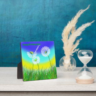 Kronleuchter-Uhr, Geburtstag von Mama, Plaque Fotoplatte