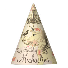 Kronleuchter Unicorn und Vogel Soft Elegant Whimsi Partyhütchen