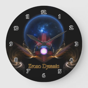Krono Dynamic Fractal Art Wall Clock Große Wanduhr