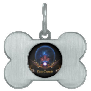 Krono Dynamic Fraktal Art Pet Tag Tiermarke