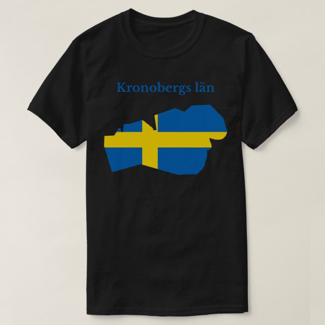 Kronoberg Landkreis Map Schwedischer Landkreis Sch T-Shirt (Design vorne)