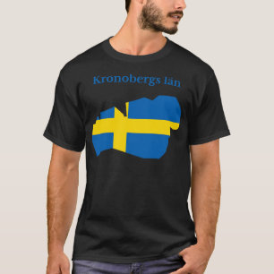 Kronoberg Landkreis Map Schwedischer Landkreis Sch T-Shirt