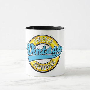 Kronoberg Schweden Vintage-Style-Logo Tasse