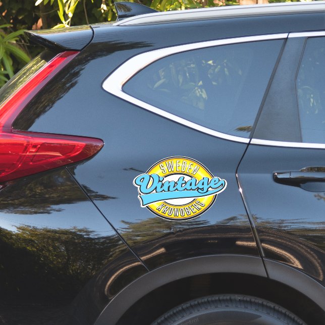 Kronoberg Schweden Vintages Logo Aufkleber (Auto Seite)
