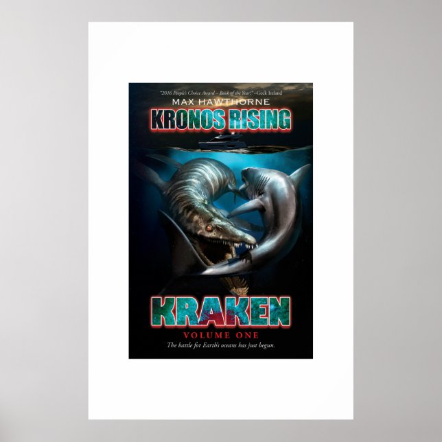Kronos Rising: Kraken vol 1 Pliosaur VS Megalodon Poster (Vorne)