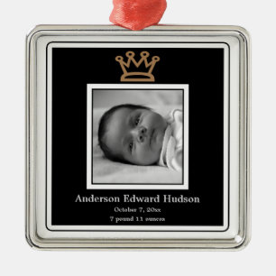 Kronprinz Baby Junge Foto Ornament