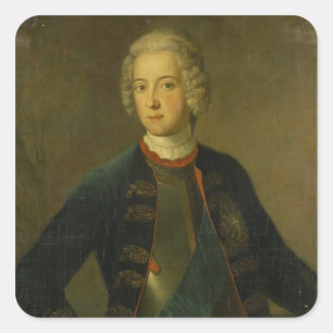 Kronprinz Frederick II, 1728 Quadratischer Aufkleber