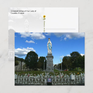 Kronstatue Our Lady of Lourdes, Frankreich - Postkarte