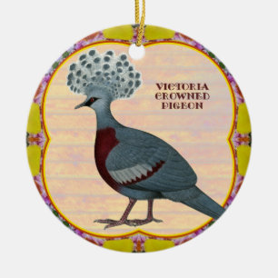Krontaube Keramikornament