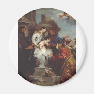 Krönung der heiligen Rosalia von Anthony van Dyck Magnet