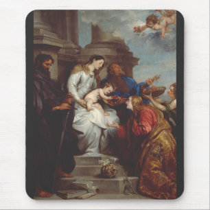 Krönung der heiligen Rosalia von Anthony van Dyck Mousepad