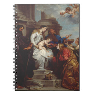 Krönung der heiligen Rosalia von Anthony van Dyck Notizblock