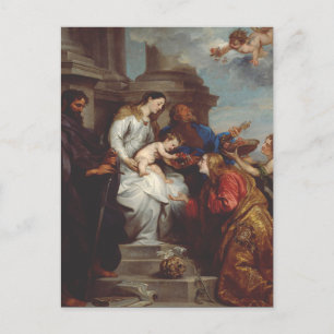 Krönung der heiligen Rosalia von Anthony van Dyck Postkarte