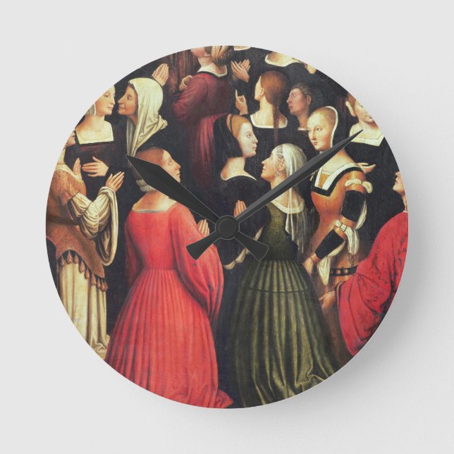 Krönung der Jungfrau, 1513 (Öl auf Platte) (det Runde Wanduhr (Vorderseite)