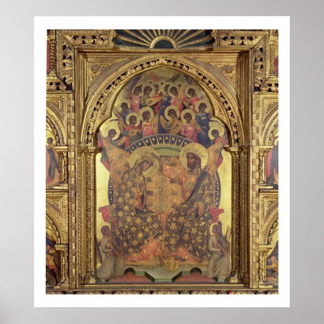 Krönung der Jungfrau (Detail des Polyptychs) Poster (Vorne)