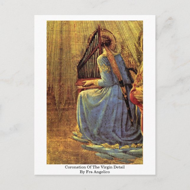 Krönung der Jungfrau Detail von Fra Angelico Postkarte (Vorderseite)