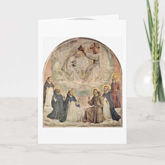 Krönung der Jungfrau durch Fra Angelico Karte (Vorderseite)