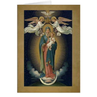 Krönung der Jungfrau Mary w/Jesus u. der Engel