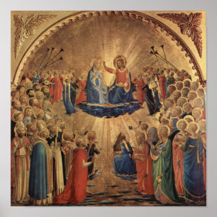 Krönung der Jungfrau von Fra Angelico - Poster