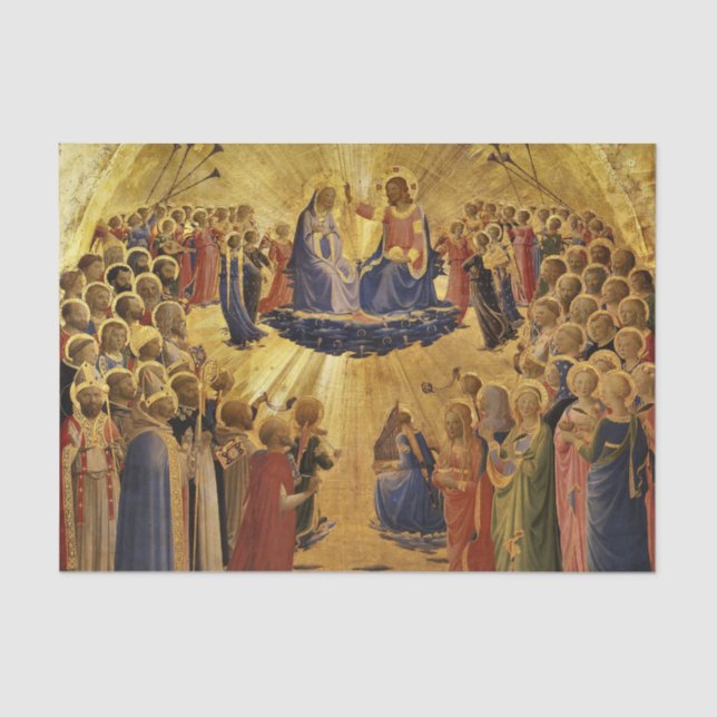 Krönung der Jungfrau von Fra Angelico Seidenpapier (Vorderseite)