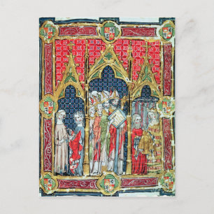 Krönung der Könige von Aragon und Kastilien Postkarte