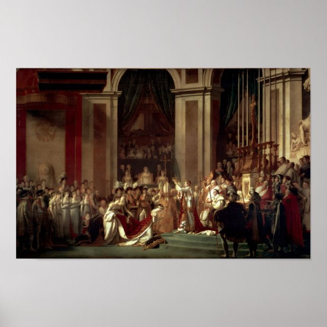 Krönung Napoleons von Jacques-Louis David Poster (Vorne)
