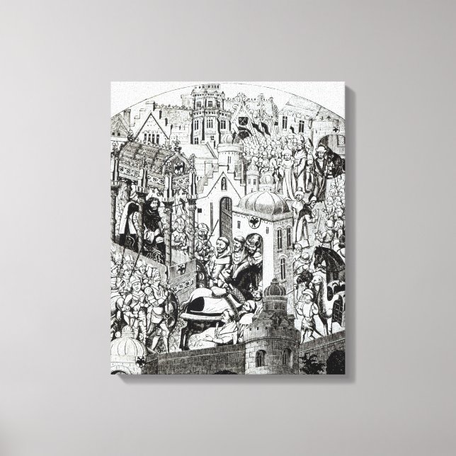 Krönung von Charlemagne in Jerusalem Leinwanddruck (Vorderseite)