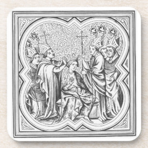 Krönung von Karl der Große (742-814) nach einem Untersetzer