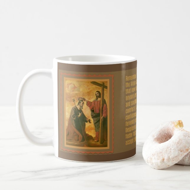 Krönung von St Joseph durch Jesus Memorare Tasse (Mit Donut)