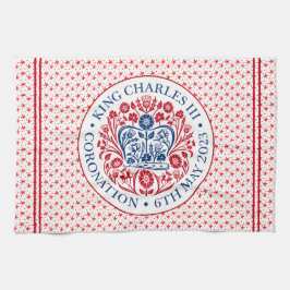 Krönungsemblem des Königs Charles III Geschirrtuch